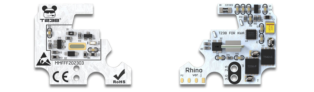 T238 Rhino Programmable ETU MOSFET Active Braking Overheat Protection For AIRSOFT KWA Gearbox 2.5/3.0