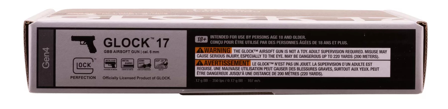 GLOCK G17 GEN 4 GBB 6MM AIRSOFT PISTOL : ELITE FORCE - UMAREX