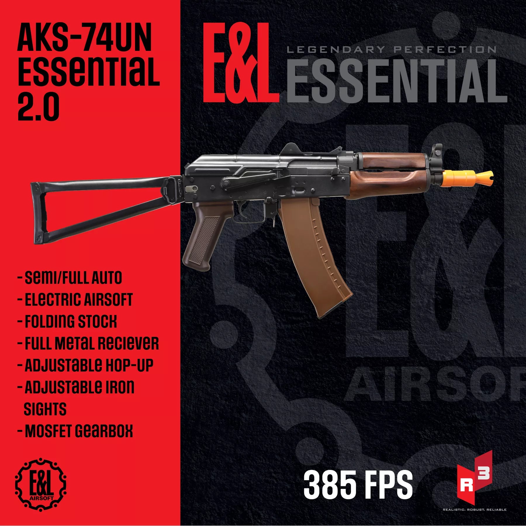 E&L AKS-74UN Essential 2.0 AEG AK Airsoft Rifle
