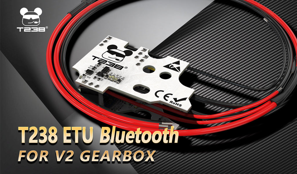 T238 V2.0 Bluetooth V2 ETU Mosfet Optical Sensor APP Control Programmable for Airsoft Gel Blaster V2 Gearbox