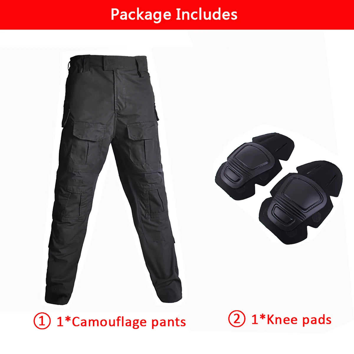 Men's G3 Tactical Combat Pants with Knee Pads – Camo Military Cargo Pants for Airsoft, Hunting, Hiking & Outdoor Gear