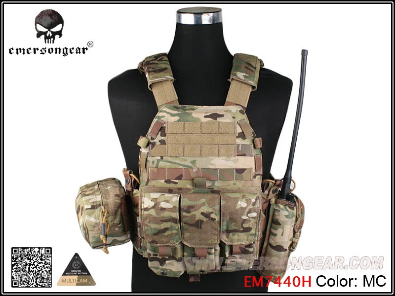 Emersongear LBT6094A Style Plate Carrier Vest with Pouches – Airsoft & Tactical