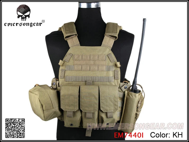 Emersongear LBT6094A Style Plate Carrier Vest with Pouches – Airsoft & Tactical