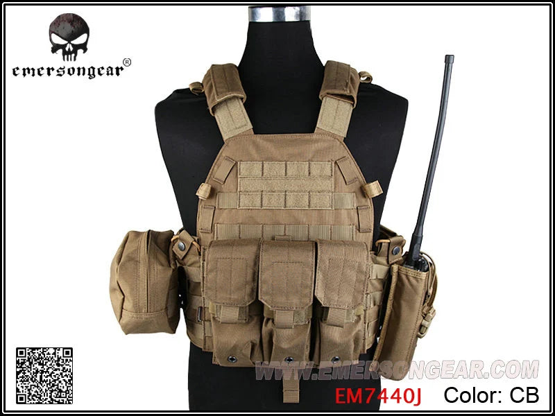 Emersongear LBT6094A Style Plate Carrier Vest with Pouches – Airsoft & Tactical