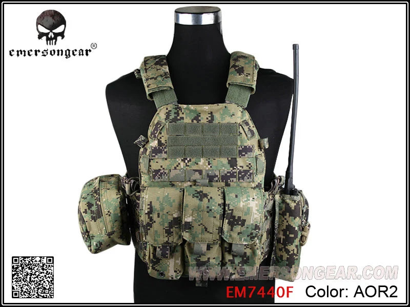 Emersongear LBT6094A Style Plate Carrier Vest with Pouches – Airsoft & Tactical
