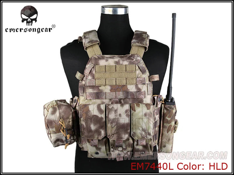 Emersongear LBT6094A Style Plate Carrier Vest with Pouches – Airsoft & Tactical