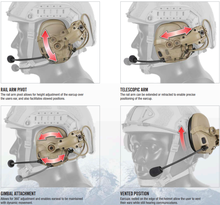 Ops-Core AMP Connectorized Headset | 3D Hear-Through for Situational Awareness