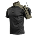 UETEEY Men's Tactical Combat Shirt – Short Sleeve 1/4 Zip Quick-Dry | Airsoft & Outdoor