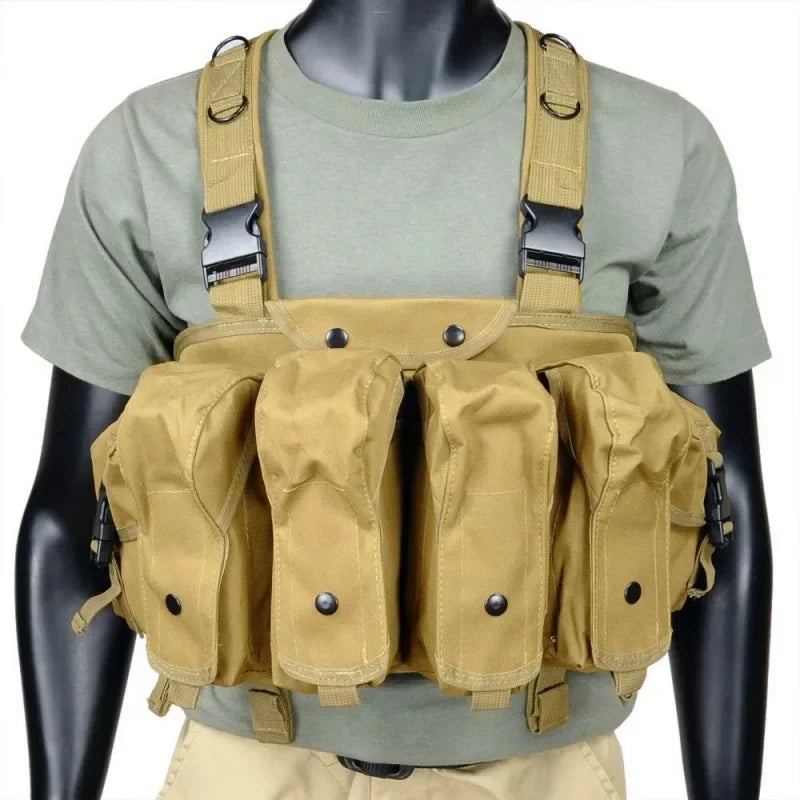 AK Chest Rig Vest – AK-47 / AK-74 Magazine Pouches for Airsoft & Milsim