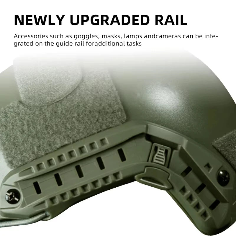 BOOIU Tactical FAST Helmet with Flip-Up Goggle – MH / PJ Style