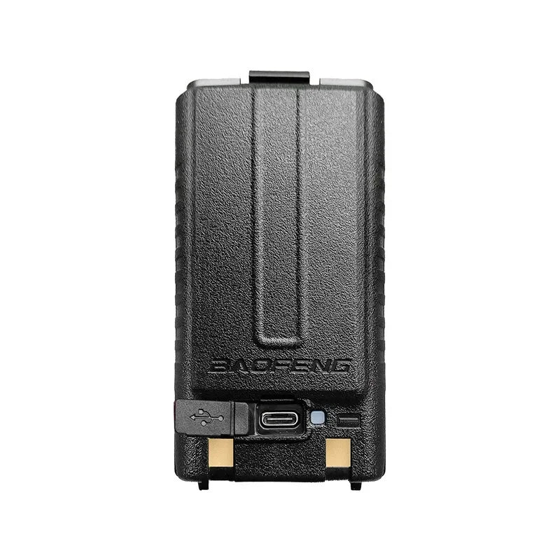 For Baofeng UV-5RH Radio Battery USB C High Capacity Rechargable Batterior Tri-Band 999Ch Frequency FM Ham Walkie Talkie Battery