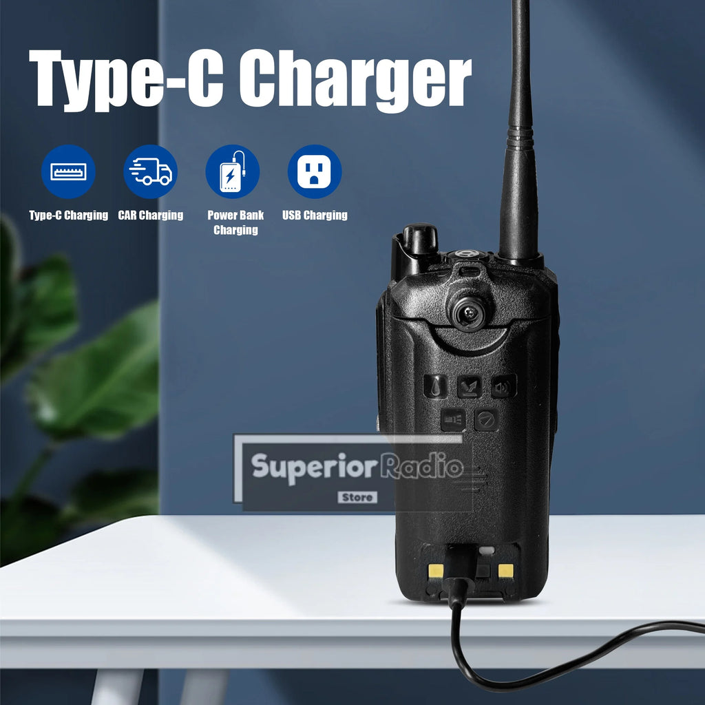 Baofeng UV-9R Plus Walkie Talkie IP67 Waterproof High Capacity Long Range 5-10KM Portable Type-C Optional FM Upgraded of UV-9R