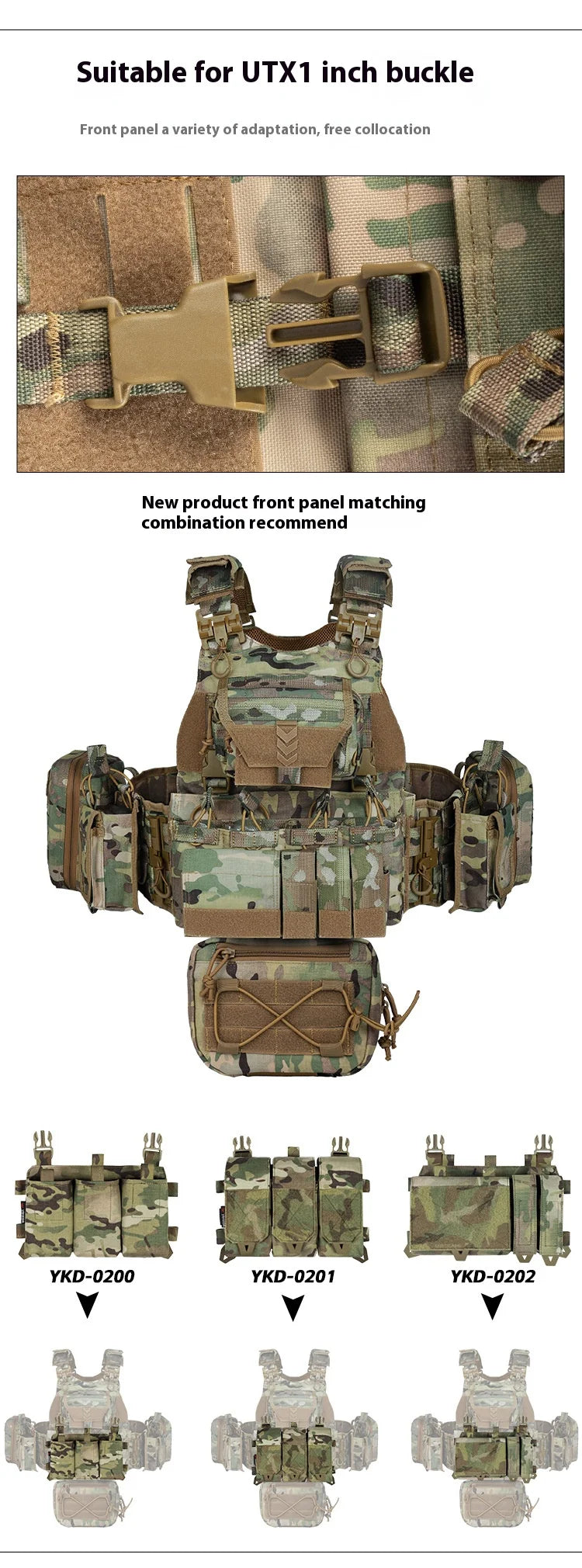 YAKEDA VT-8833 Modular Tactical Plate Carrier Vest | MOLLE Airsoft, Training & Outdoor Load Bearing Vest