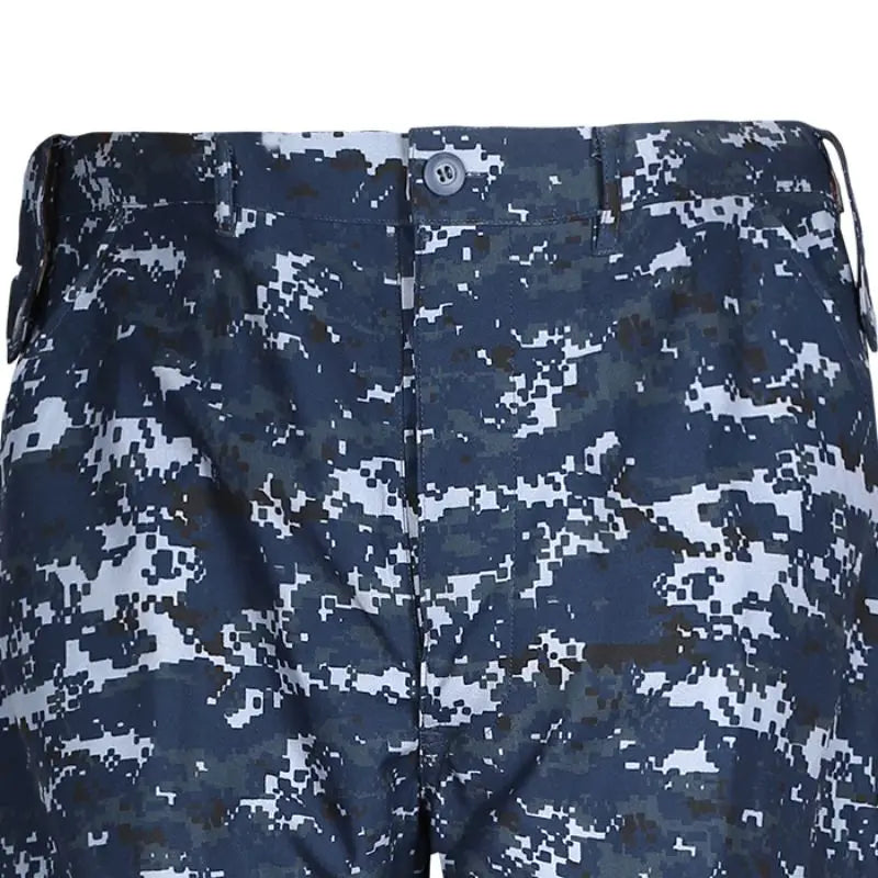 Military Navy Blue Camouflage Tactical Uniform Set for Airsoft, Training & Outdoor Use