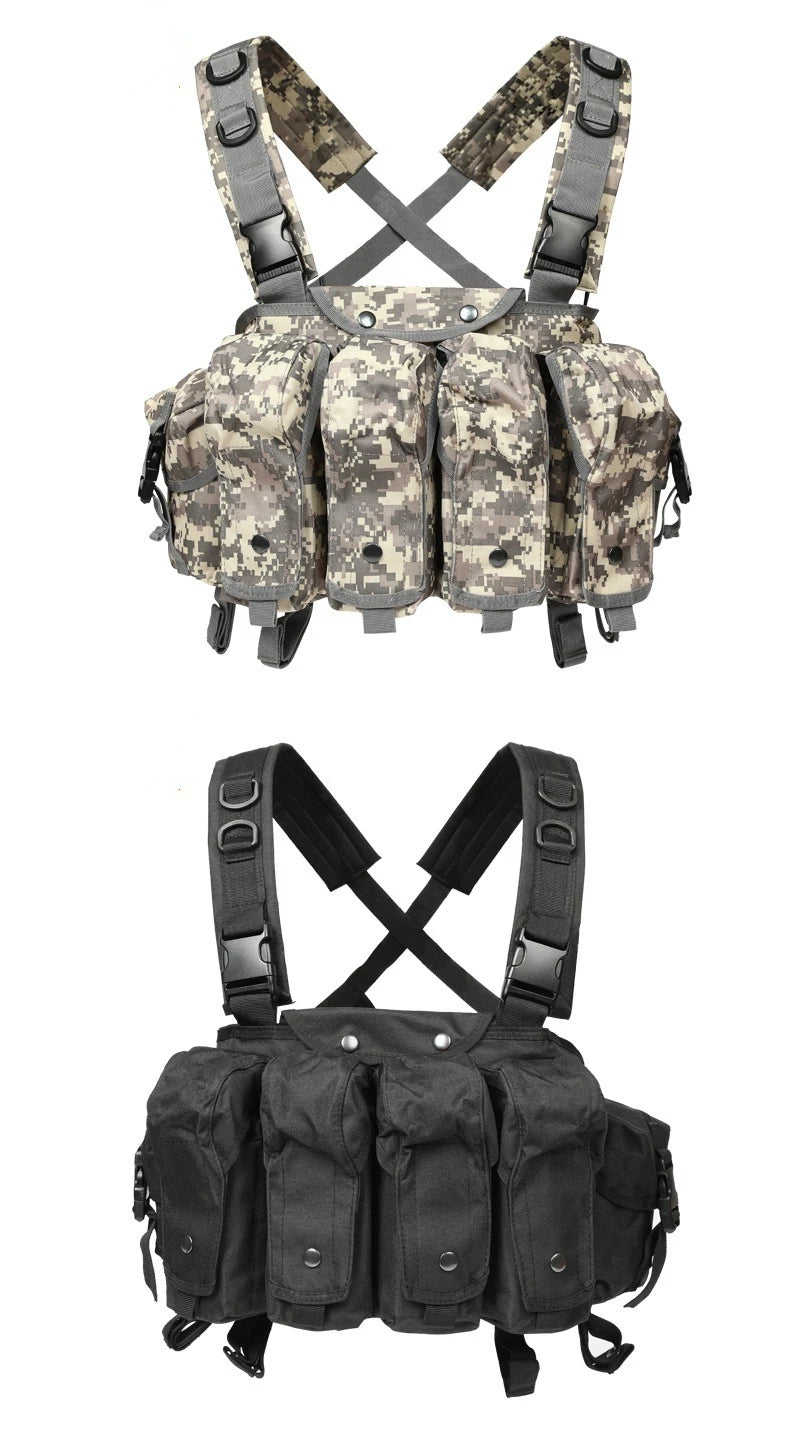 AK Chest Rig Vest – AK-47 / AK-74 Magazine Pouches for Airsoft & Milsim