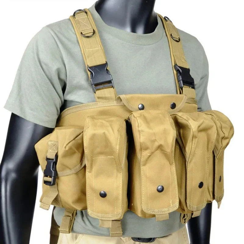 AK Chest Rig Vest – AK-47 / AK-74 Magazine Pouches for Airsoft & Milsim