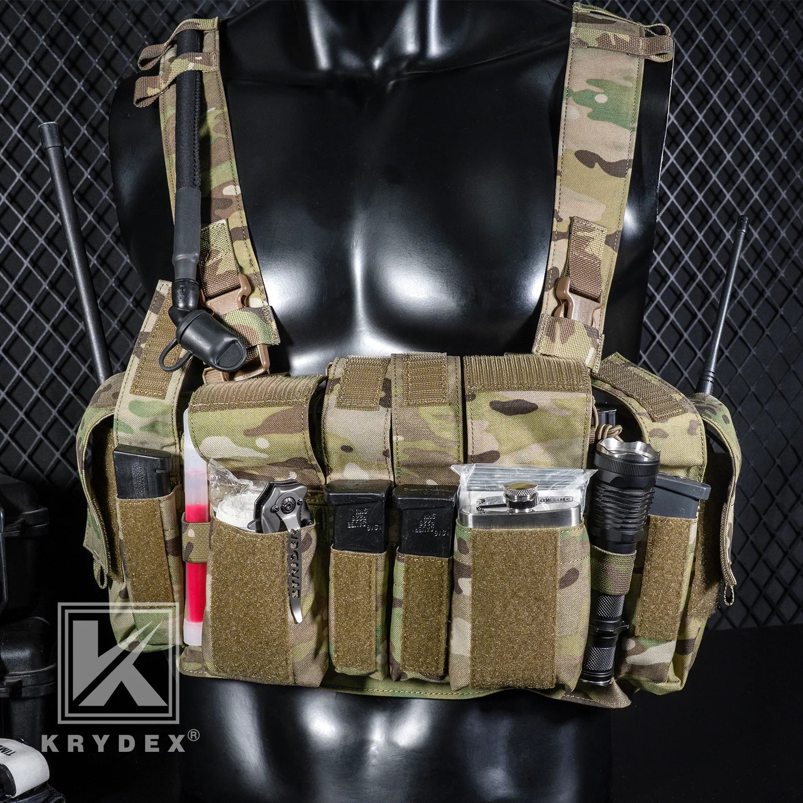 KRYDEX Tactical Chest Rig UW Gen IV – 500D Low Profile with GP Pouch