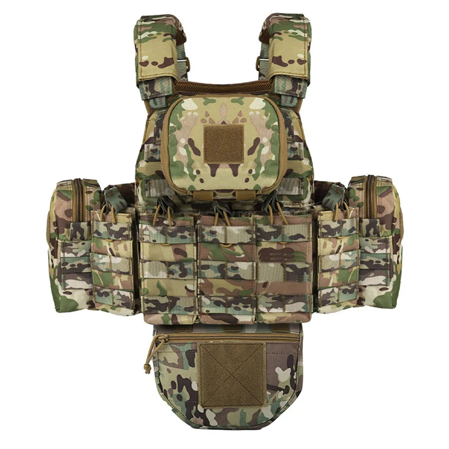 YAKEDA   Five piece equipment bag training vest, detachable and expandable, waterproof, wear-resistant and tear resistant