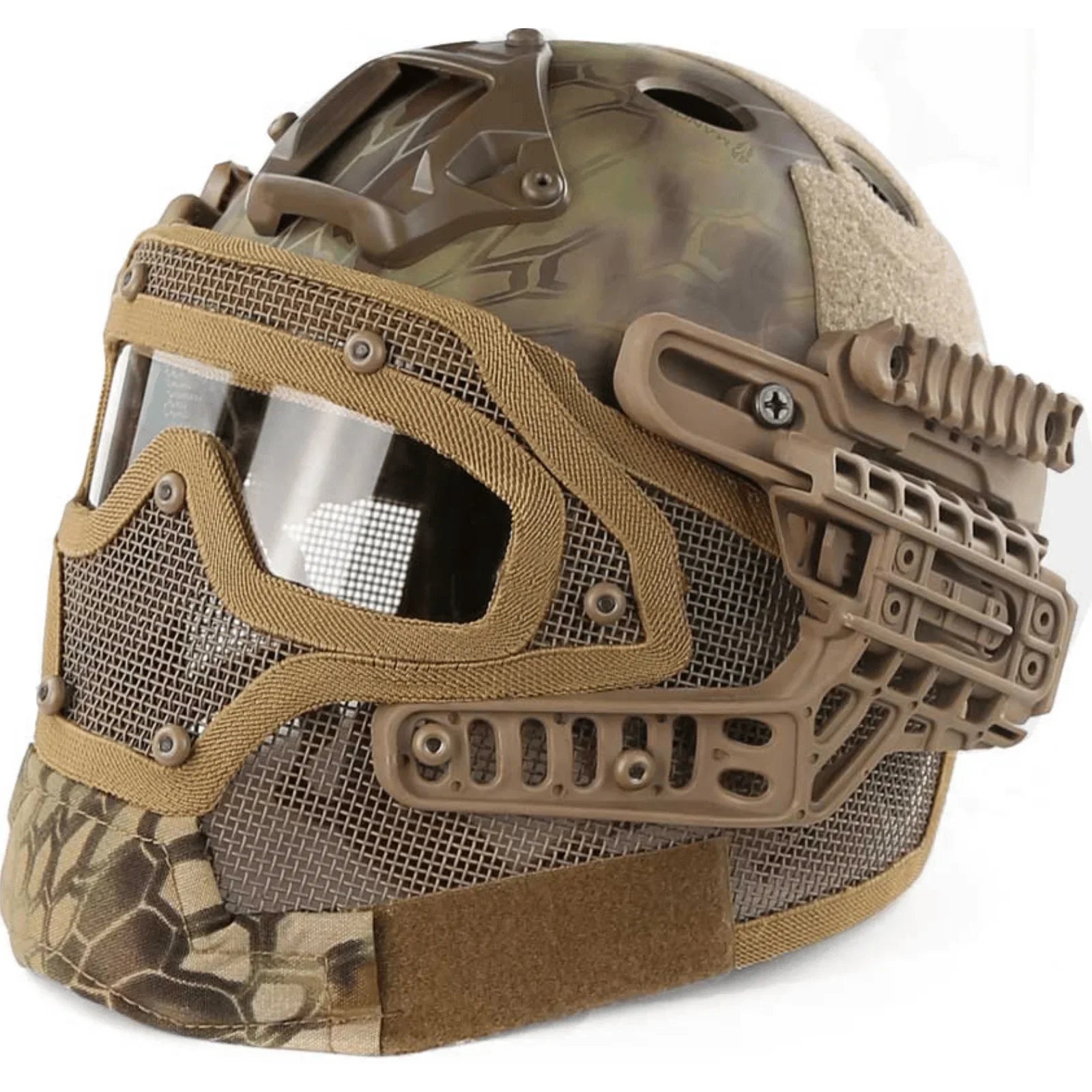Full Face Mesh FAST Helmet with Anti-Fog Goggles – Airsoft Wargame