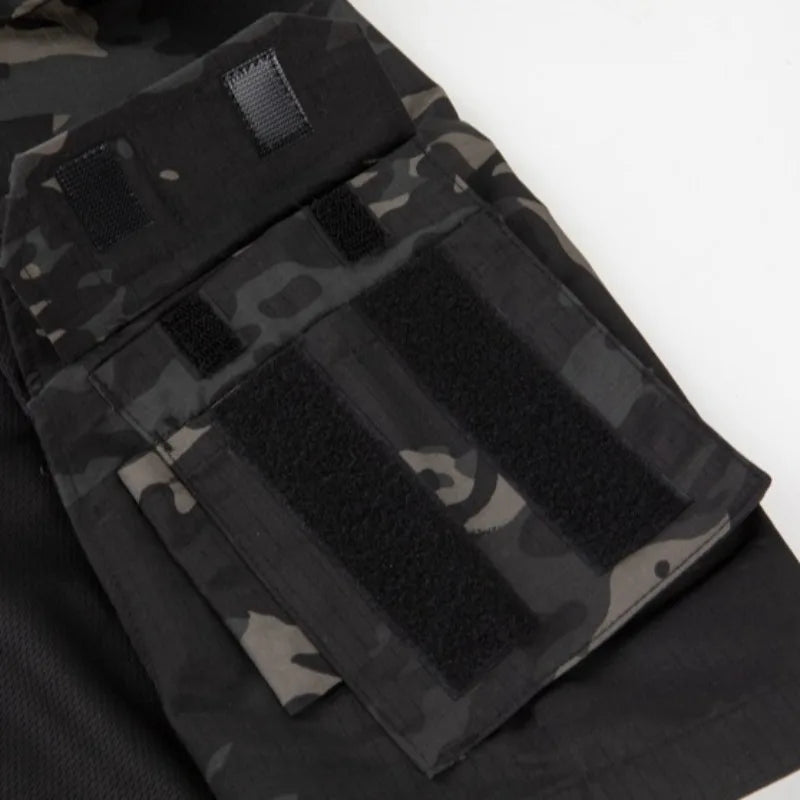 UETEEY Men's Tactical Combat Shirt – Short Sleeve 1/4 Zip Quick-Dry | Airsoft & Outdoor
