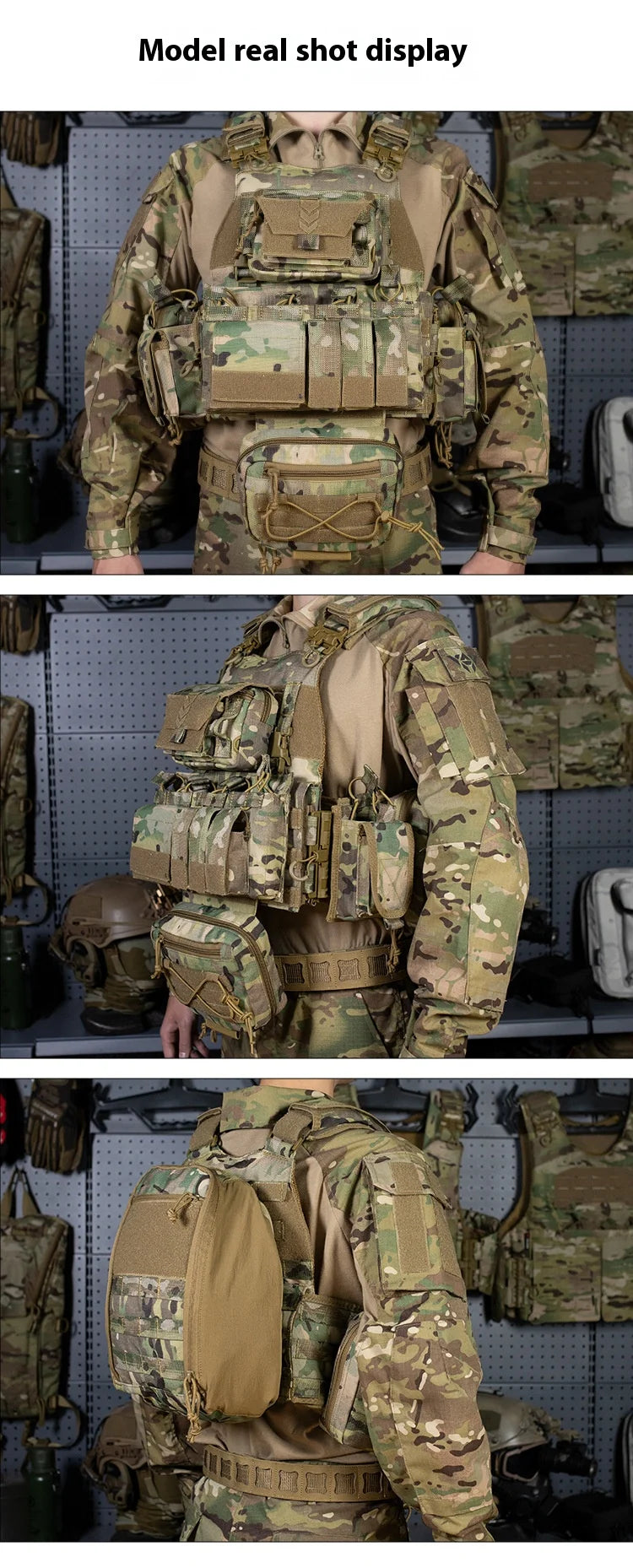 YAKEDA VT-8833 Modular Tactical Plate Carrier Vest | MOLLE Airsoft, Training & Outdoor Load Bearing Vest