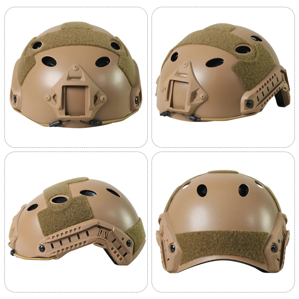 BOOIU Tactical FAST Helmet with Flip-Up Goggle – MH / PJ Style
