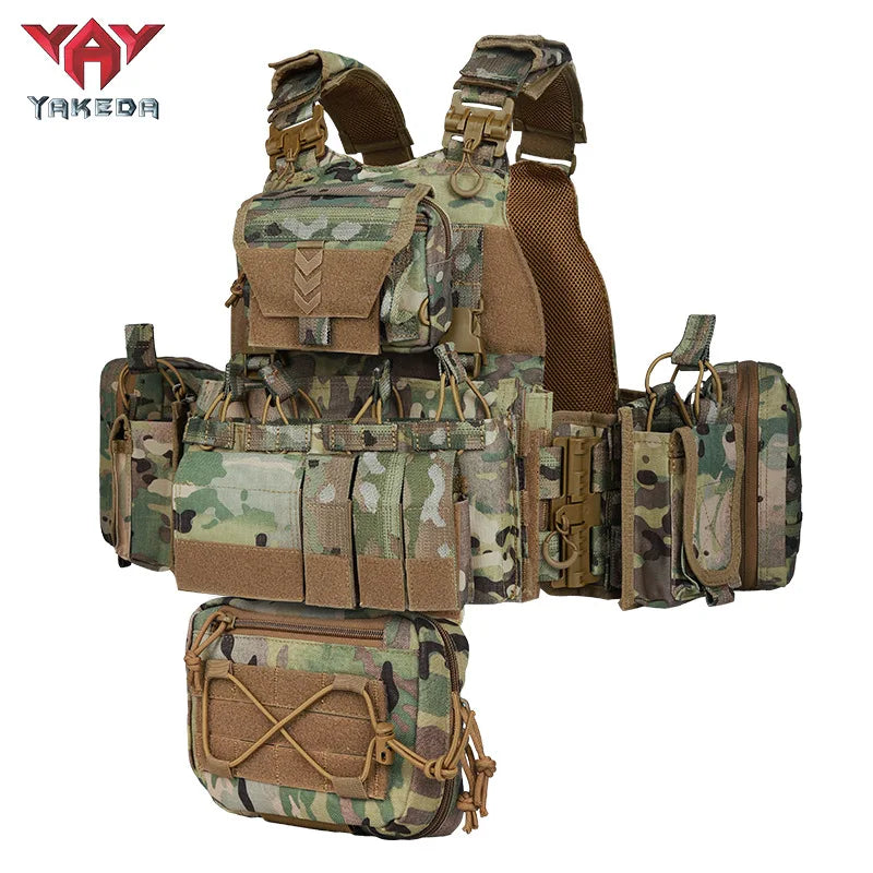 YAKEDA VT-8833 Modular Tactical Plate Carrier Vest | MOLLE Airsoft, Training & Outdoor Load Bearing Vest