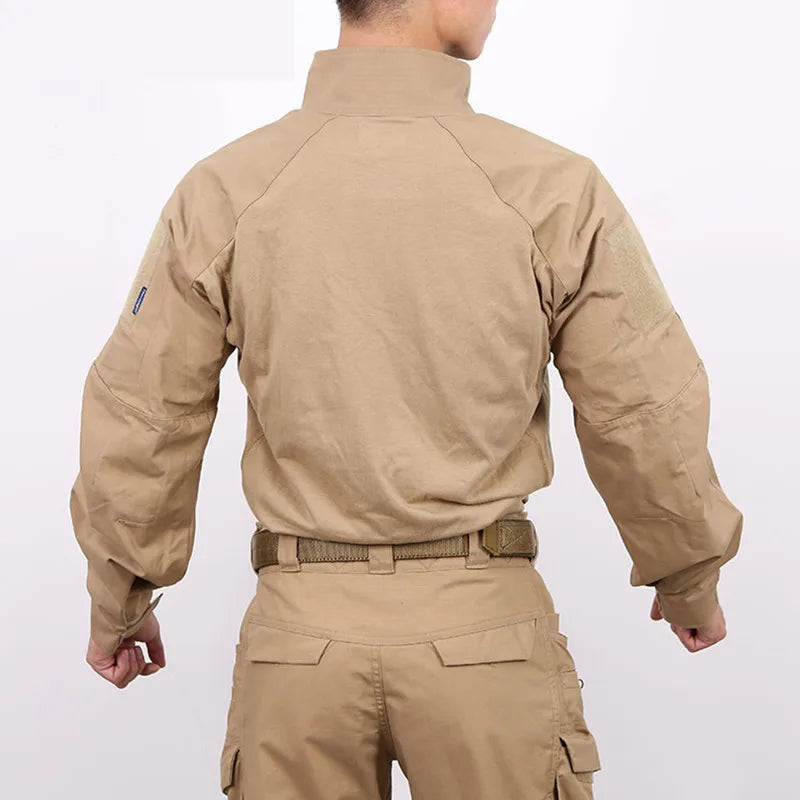 E4 Combat Uniform Shirt & Pants Tactical BDU W/ Pads Clothing Paintball Airsoft Suit camouflage hunting ghillie suit