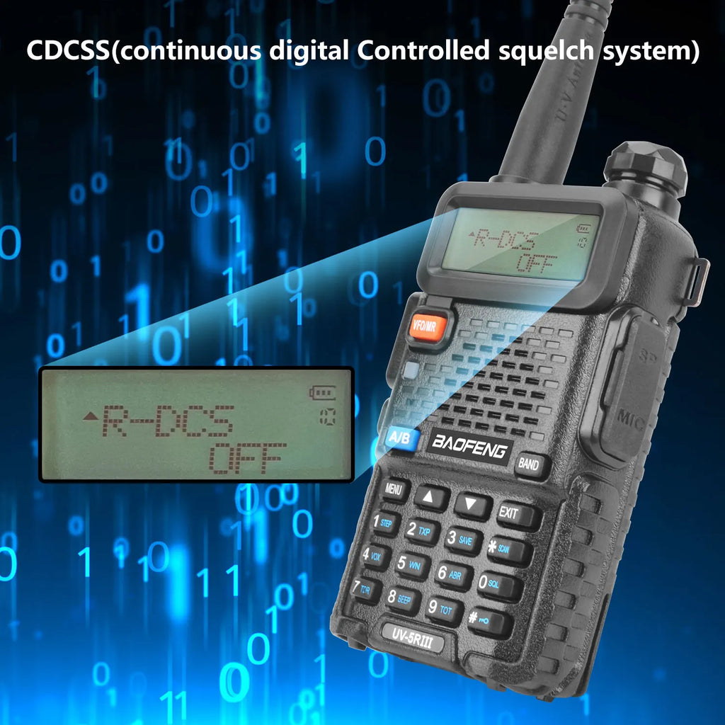 Baofeng UV-5RIII Tri-Band 5W Ham Radio | 128 Channel Walkie Talkie