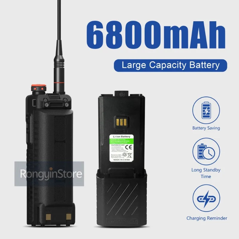 Baofeng UV-5RH Pro GPS Walkie Talkie – 10W Full Band, Type-C, Wireless Copy