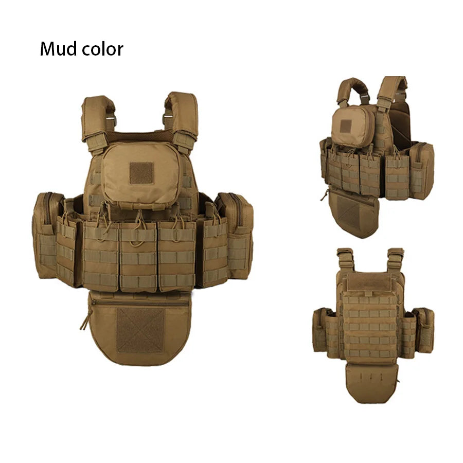 YAKEDA   Five piece equipment bag training vest, detachable and expandable, waterproof, wear-resistant and tear resistant