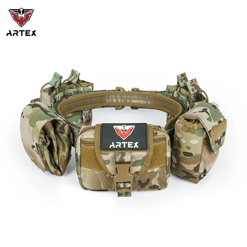 Outdoor Tactical Duty Belt 7-in-1 – MOLLE Battle Belt with Pouches | Law Enforcement & Airsoft