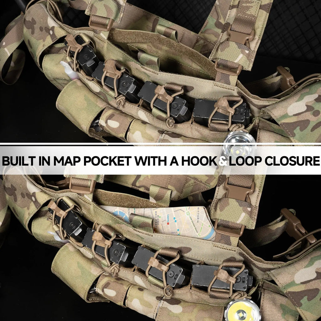 KRYDEX Tactical Chest Rig UW Gen IV – 500D Low Profile with GP Pouch
