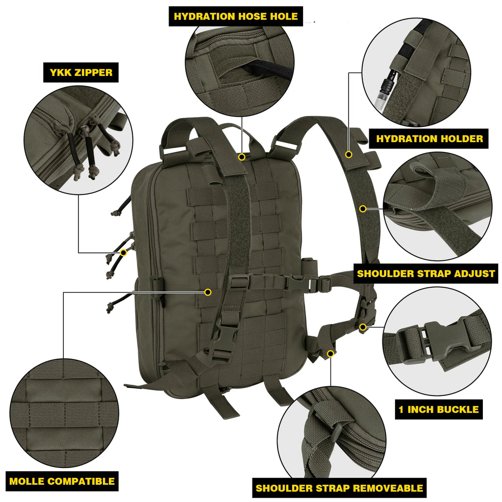 KRYDEX D3 Flatpack 23L Expandable Assault Pack – Hydration & Tactical Backpack