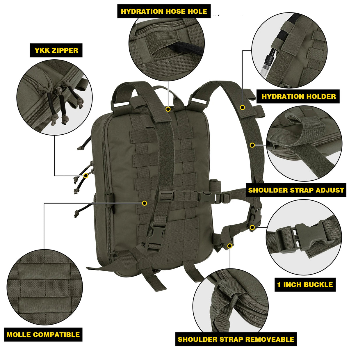 KRYDEX D3 Flatpack 23L Expandable Assault Pack – Hydration & Tactical Backpack