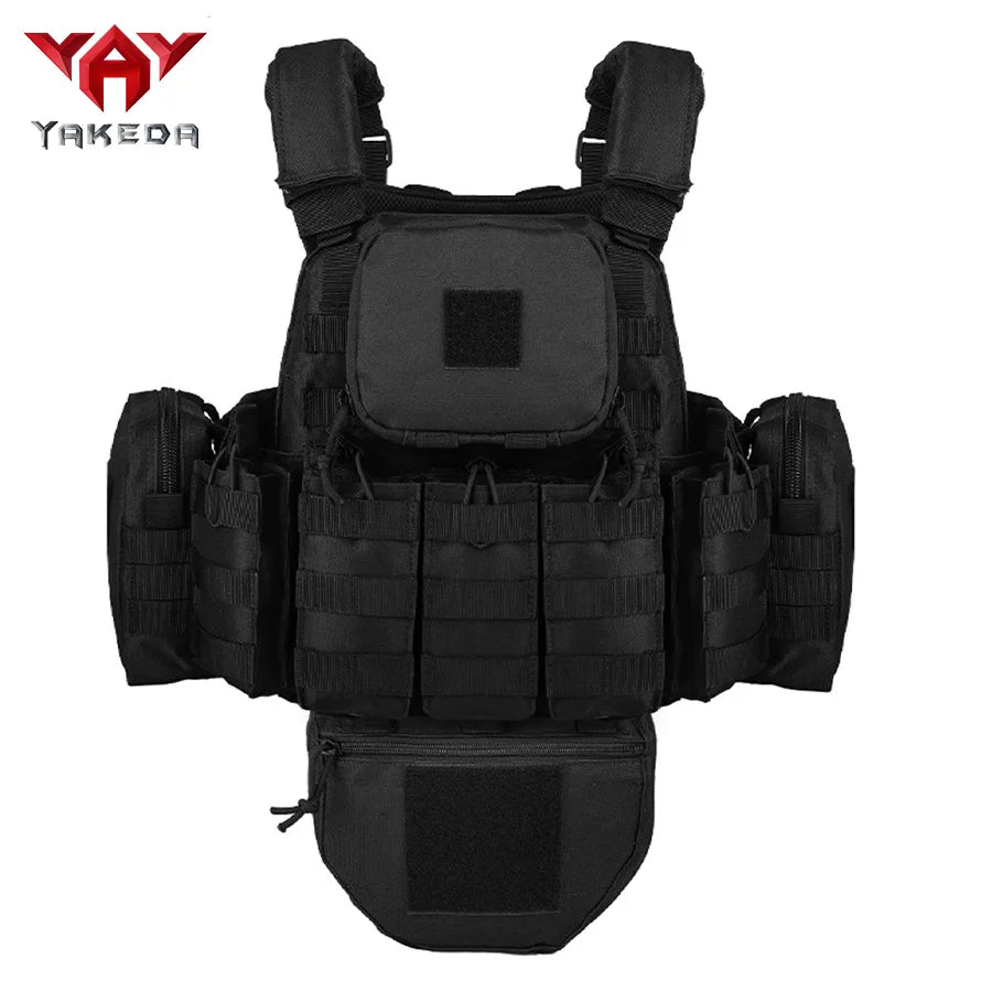 YAKEDA   Five piece equipment bag training vest, detachable and expandable, waterproof, wear-resistant and tear resistant