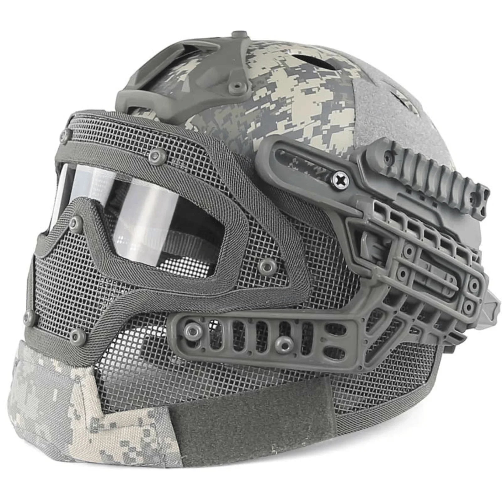 Full Face Mesh FAST Helmet with Anti-Fog Goggles – Airsoft Wargame