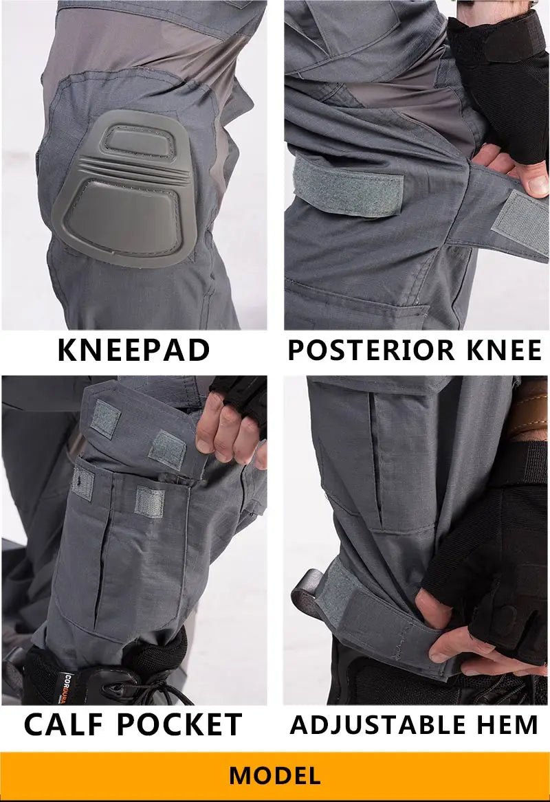 Men's G3 Tactical Combat Pants with Knee Pads – Camo Military Cargo Pants for Airsoft, Hunting, Hiking & Outdoor Gear