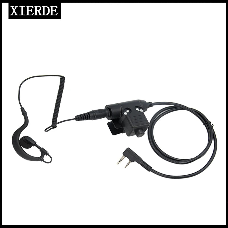 Two Way Radio Tactical Headset for Baofeng UV5R K5 K6 Walkie Talkie 7.1mm  Earphone K-type U94PTT micphone ear-hook