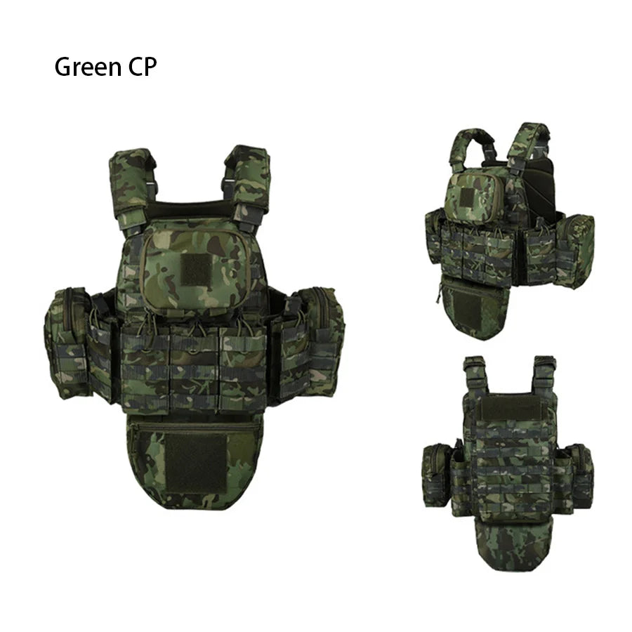 YAKEDA   Five piece equipment bag training vest, detachable and expandable, waterproof, wear-resistant and tear resistant
