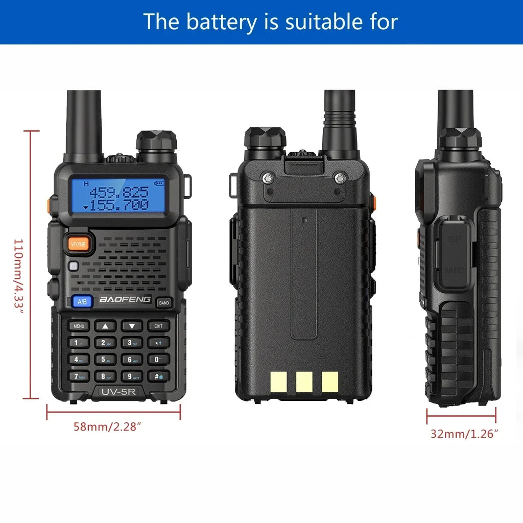 Baofeng BL-5 Replacement Battery – 1800mAh 7.4V for UV-5R / UV-5RE