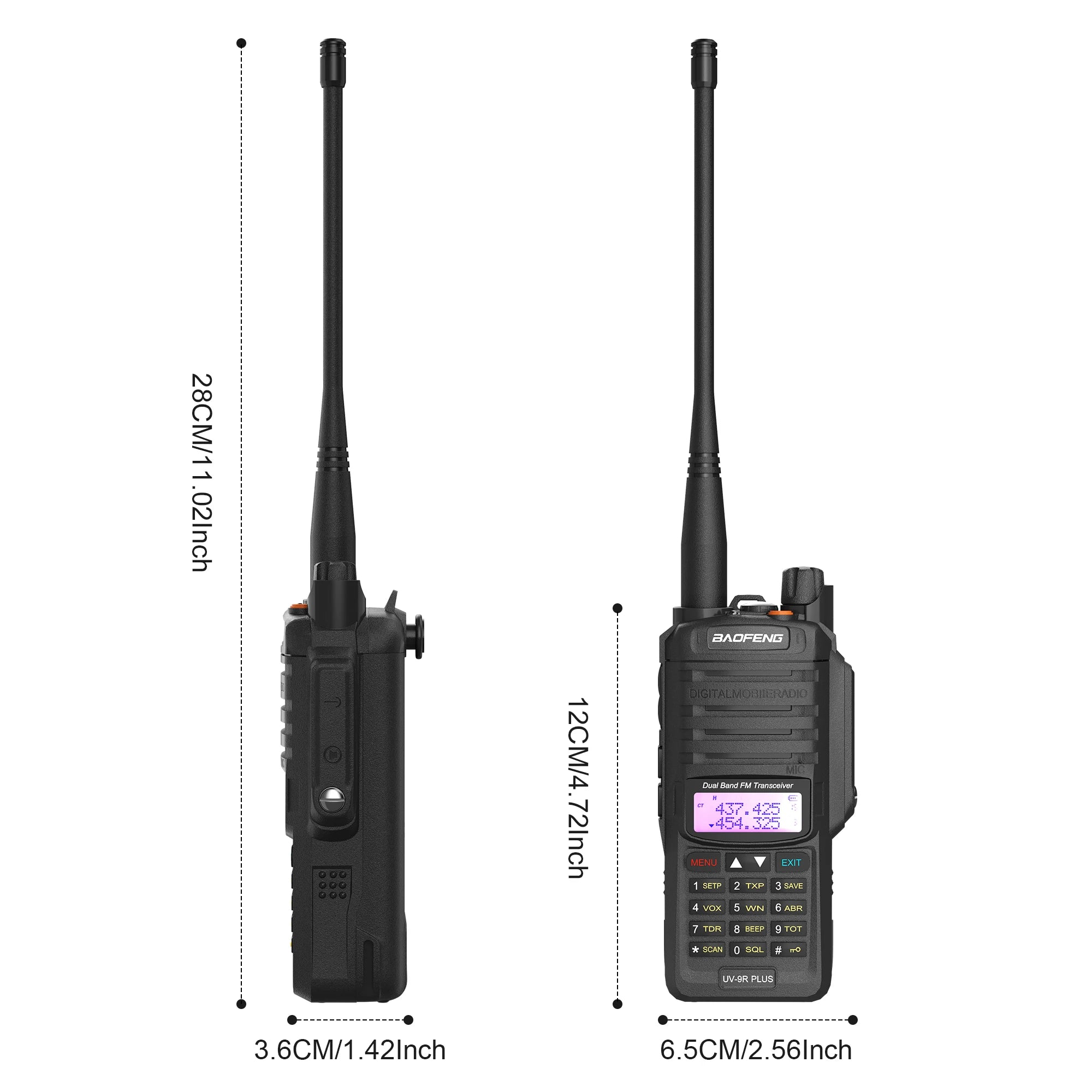 Baofeng UV-9R Plus Walkie Talkie IP67 Waterproof High Capacity Long Range 5-10KM Portable Type-C Optional FM Upgraded of UV-9R