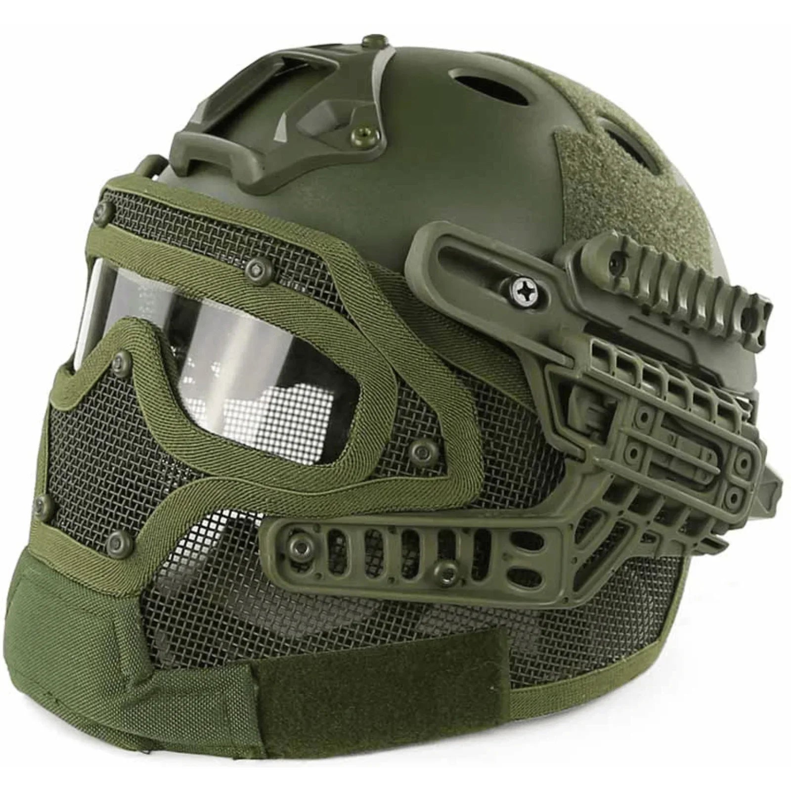 Full Face Mesh FAST Helmet with Anti-Fog Goggles – Airsoft Wargame