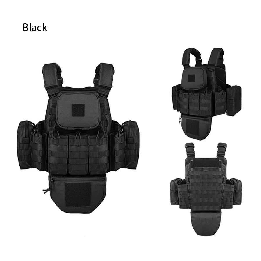 YAKEDA   Five piece equipment bag training vest, detachable and expandable, waterproof, wear-resistant and tear resistant