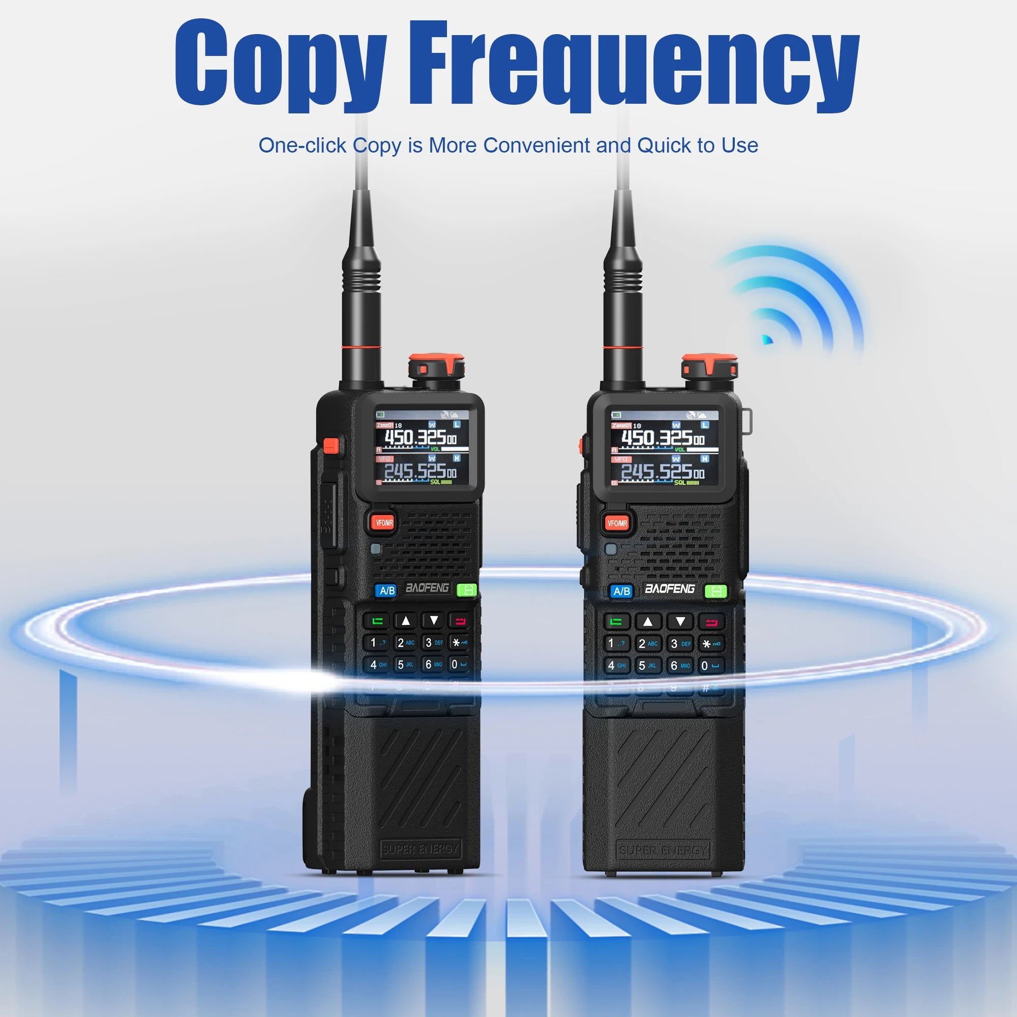 Baofeng UV-5RH Pro GPS Walkie Talkie – 10W Full Band, Type-C, Wireless Copy