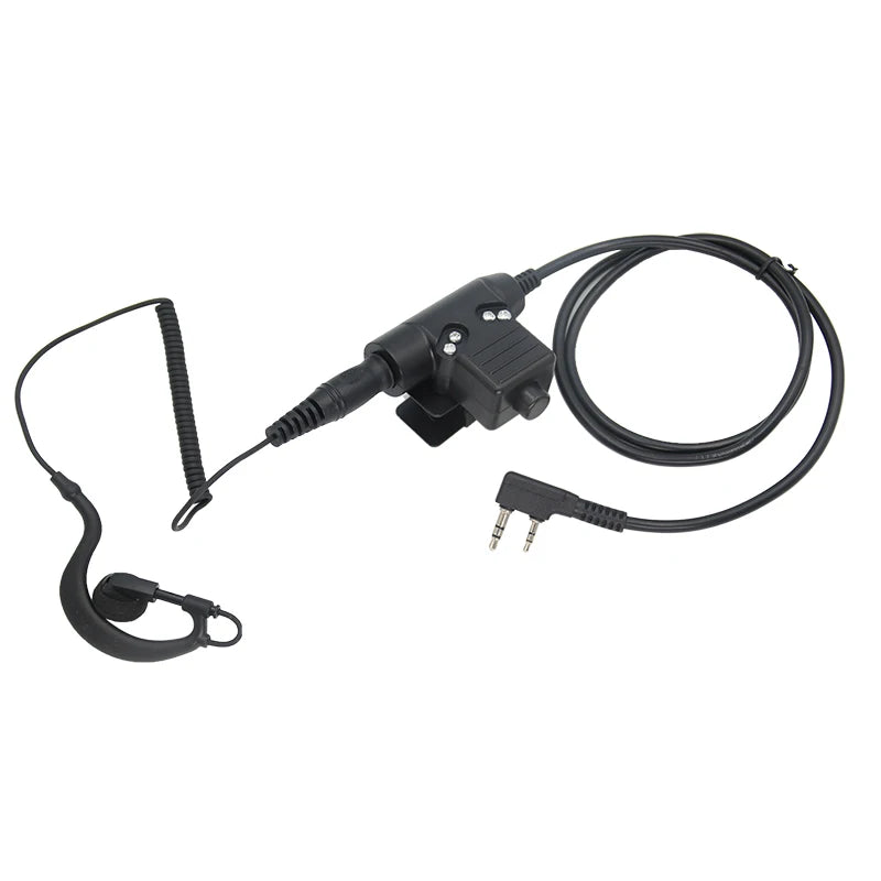 Two Way Radio Tactical Headset for Baofeng UV5R K5 K6 Walkie Talkie 7.1mm  Earphone K-type U94PTT micphone ear-hook