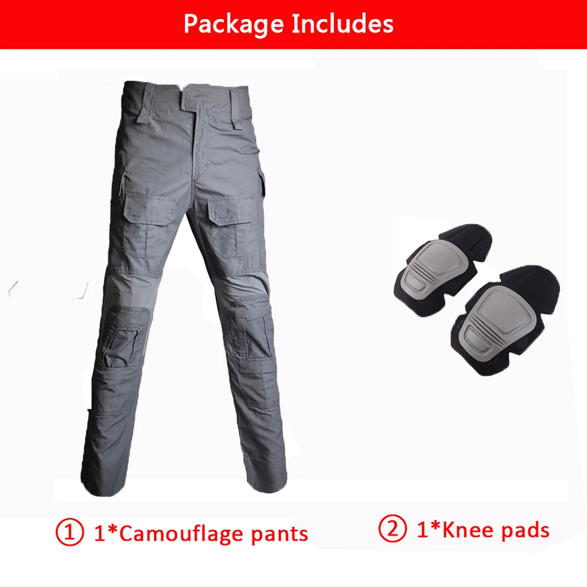 Men's G3 Tactical Combat Pants with Knee Pads – Camo Military Cargo Pants for Airsoft, Hunting, Hiking & Outdoor Gear