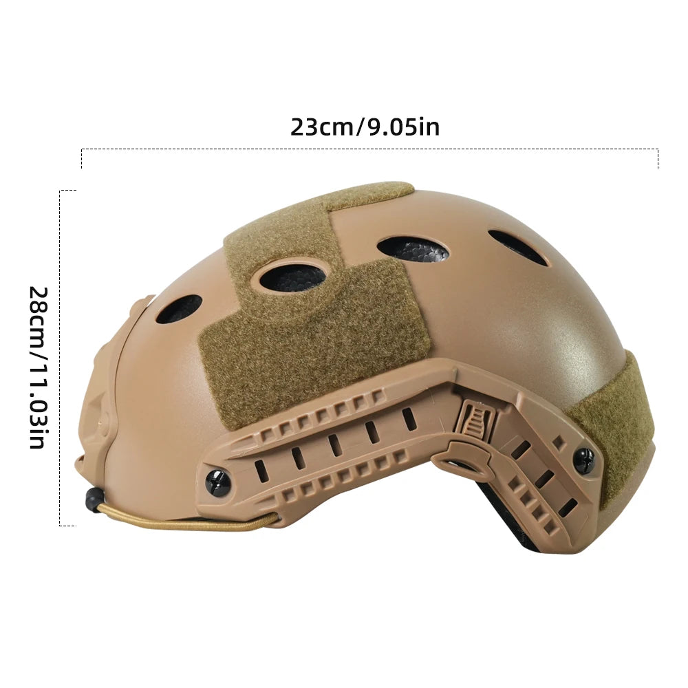 BOOIU Tactical FAST Helmet with Flip-Up Goggle – MH / PJ Style
