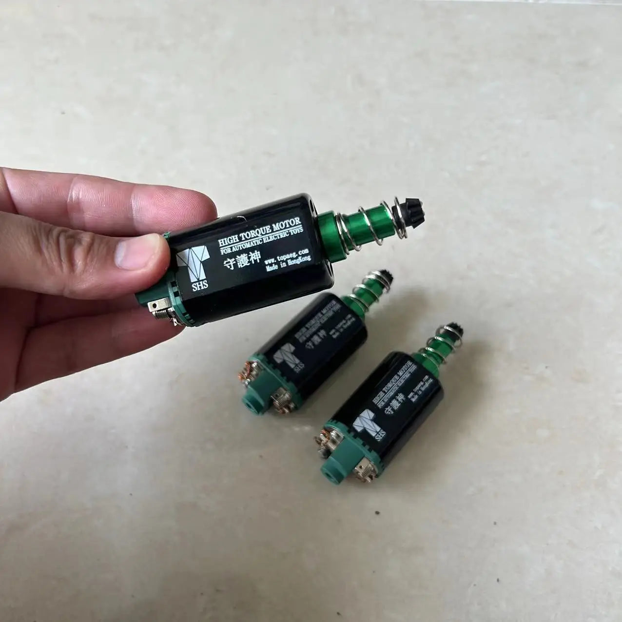 SHS AEG Motor High Torque Motor 11.1V 38000 Twist Type Speed Motor Long Type Airsoft M16/M4/MP5/G3/P90