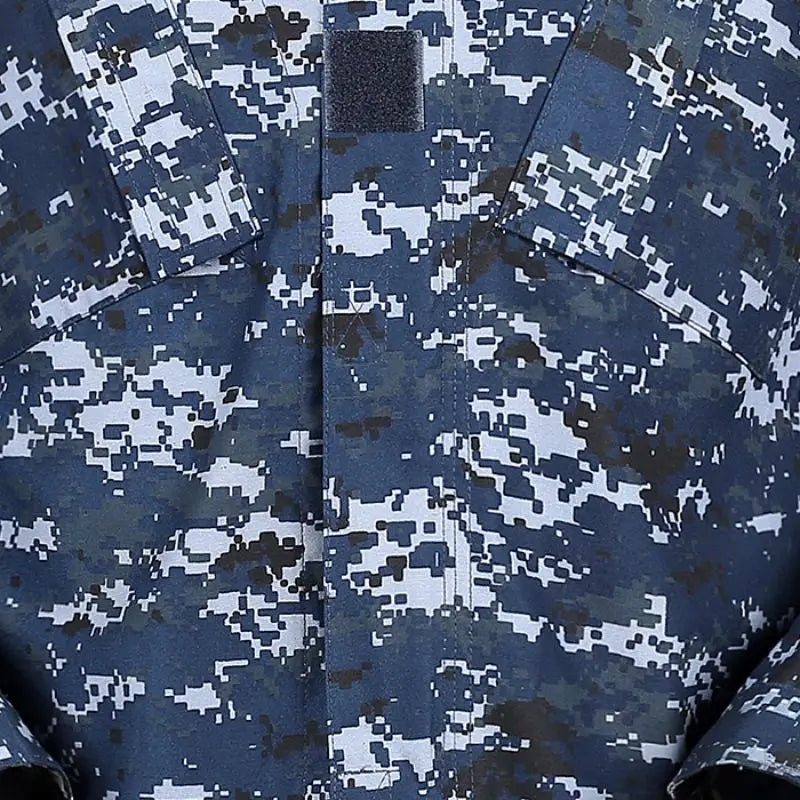 Military Navy Blue Camouflage Tactical Uniform Set for Airsoft, Training & Outdoor Use